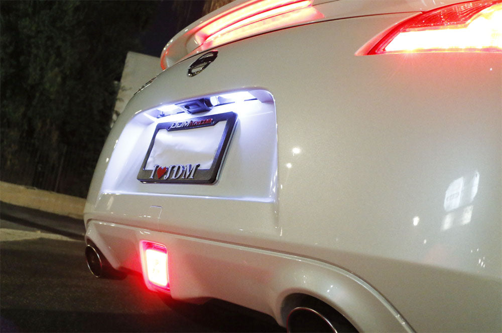 Direct Fit White LED License Plate Light Lamps For Nissan 370Z GTR Infiniti G37