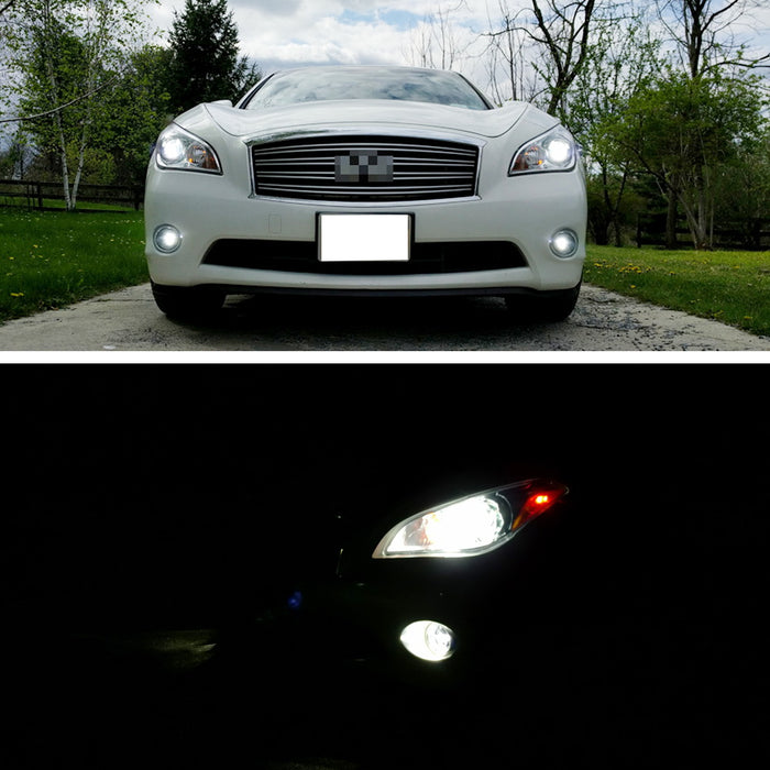 OE-Spec Xenon White LED Fog Lamps For Nissan/Infiniti Halogen Upgrade or Replace