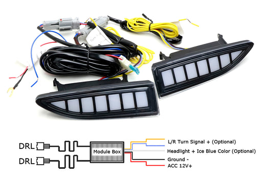 Vertical Fit Switchback LED Daytime Running Light Kit For 2021-up Nissan Rogue