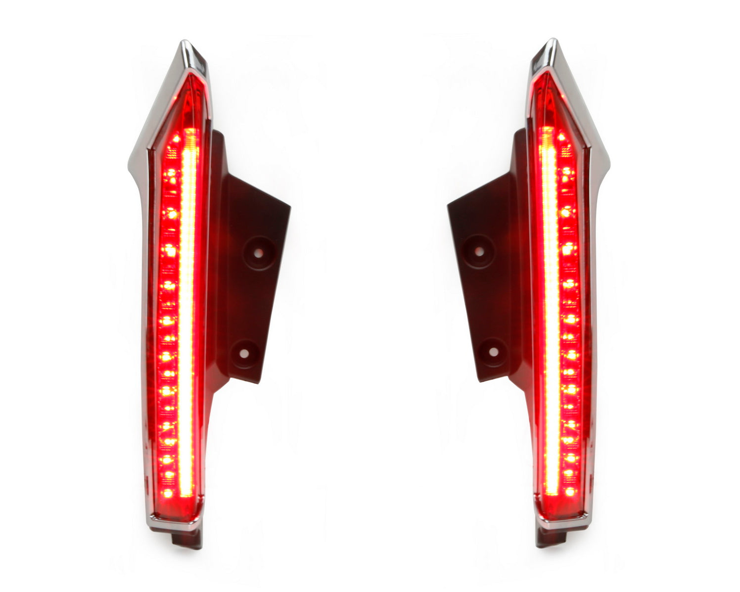 Red Lens Full LED Rear Windshield Side Pillar Tail Brake Lights For Ni