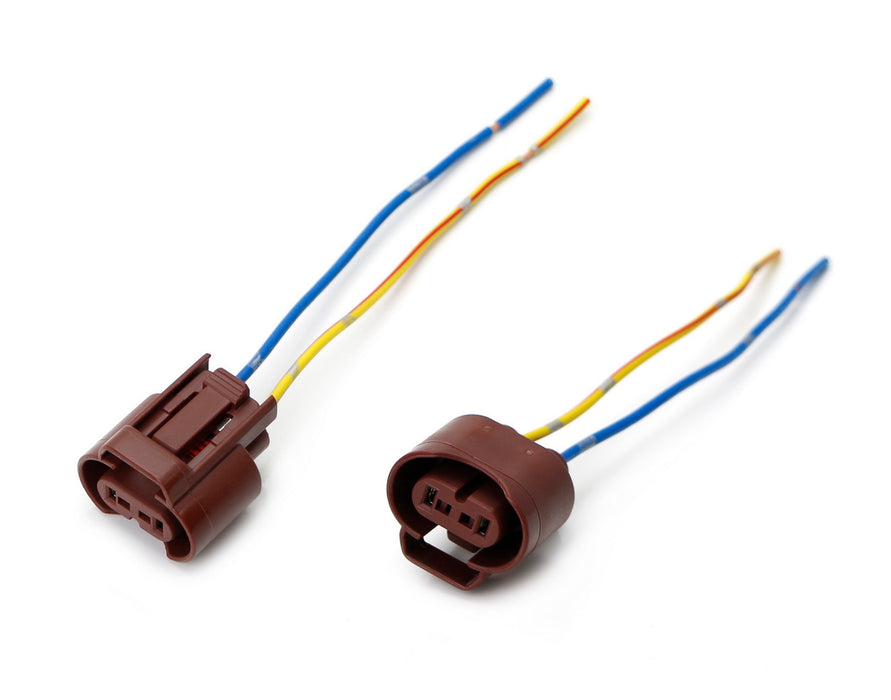 OE 9006 HB4 Female Adapters Wiring Harness Sockets w/ 4" Wire For Headlight Fog