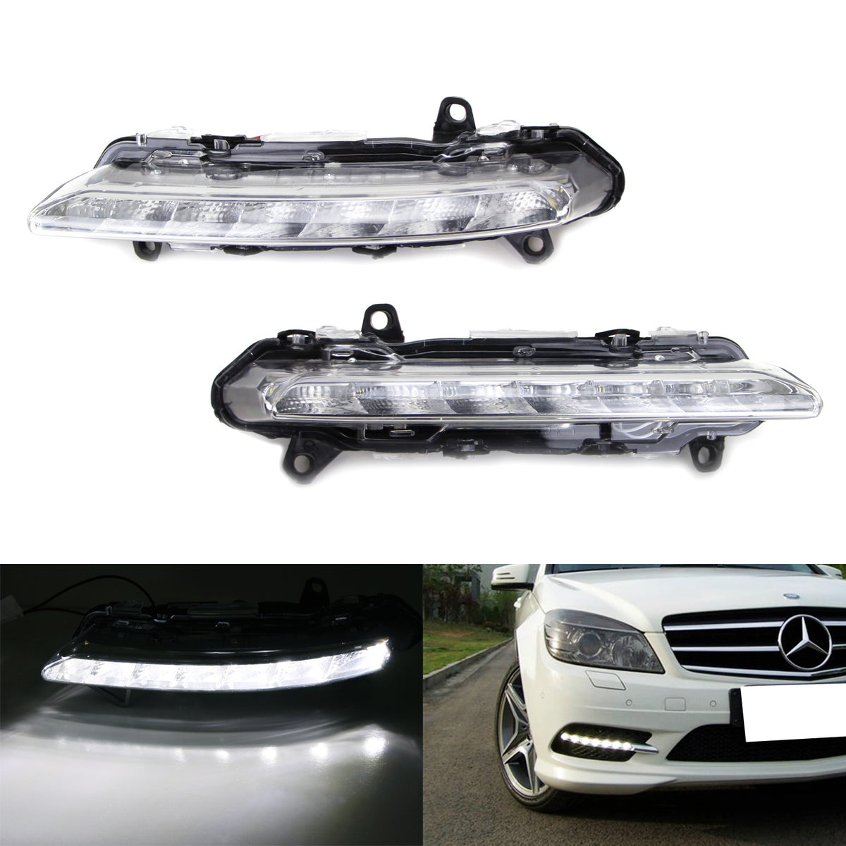 LED Daytime Running Lamps Replacement For Mercedes W204 W218 W221