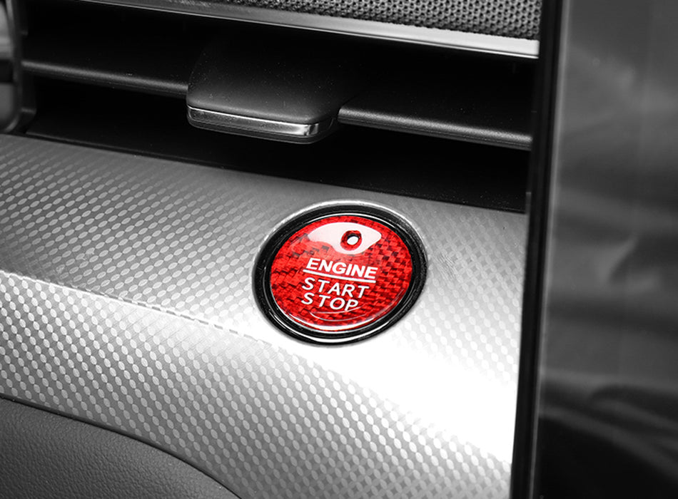 Ford Raptor R Button Red Real Carbon Fiber Keyless Engine Push Start Button For Ford F-150 ...