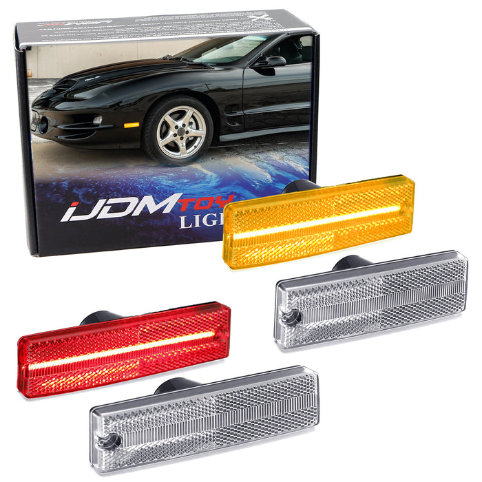 thumbnail image 2 of Smoked Amber LED Front Bumper Side Marker Lights For 1998-2002 Pontiac Firebird – Plug & Play 2 of 4