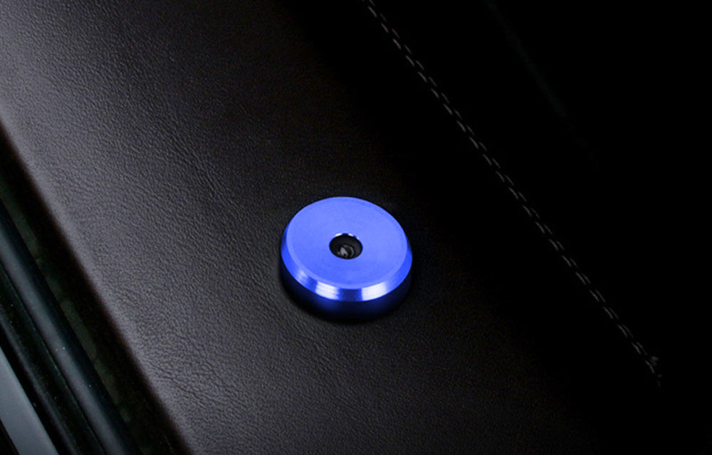 Blue Decorative Door Lock Secure Indicator Light Caps For Cayenne Panamera Macan