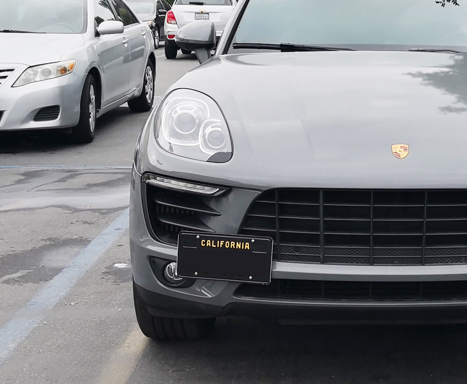 Bumper Tow Hook License Plate Bracket Mount Holder For Porsche Macan