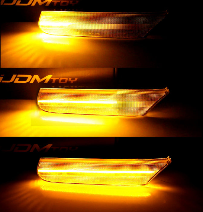 Clear Amber LED Sequential Side Marker Lights For Porsche Carrera 911 Boxster
