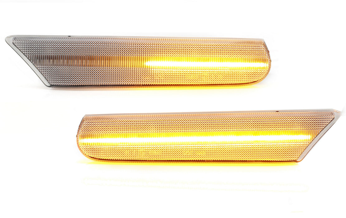 Clear Amber LED Sequential Side Marker Lights For Porsche Carrera 911 Boxster