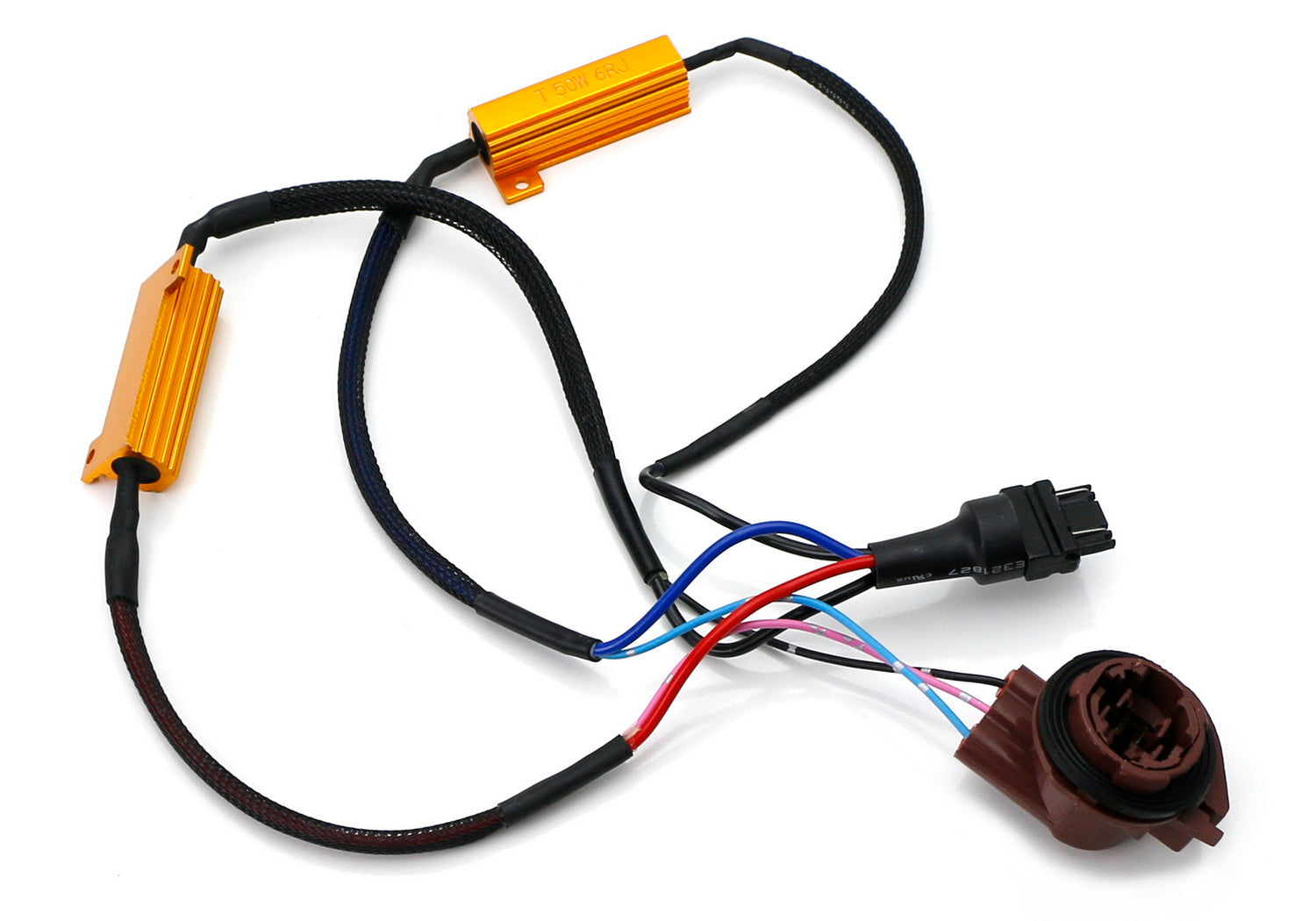 thumbnail image 2 of 2x 3157 4157 LED Load Resistor Kit - Fix Hyper Flash For Turn Signals - 6ohm Plug & Play 2 of 4