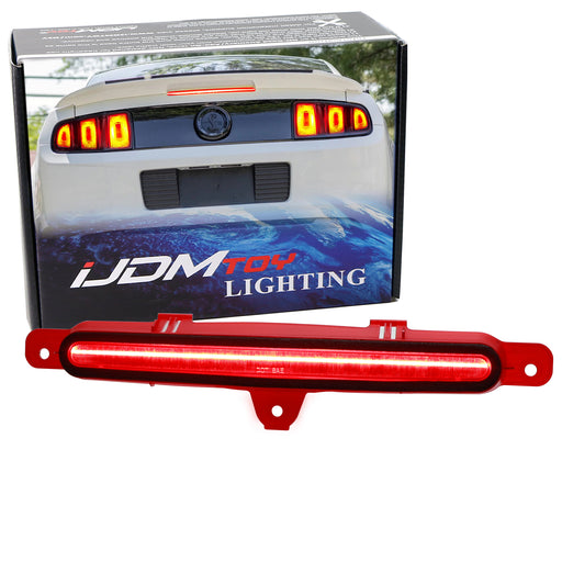 Dark Red Lens Full LED Trunk Lid/Spoiler Third Brake Light For 2010-2014 Mustang