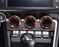 5pc Red Aluminum AC Stereo Tune Turn-Knob Covers For 22+ Subaru BRZ Toyota GR86