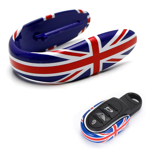 Red/Blue Union Jack UK Flag Style Key Fob Shell For MINI Cooper 3rd Gen F55 F56
