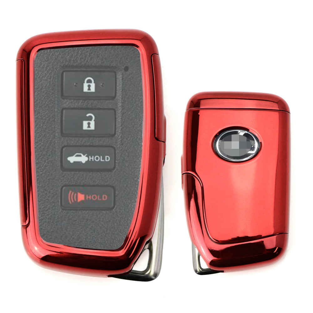 Silver TPU Car Smart Key Case Cover Fit For Lexus ES GS GX IS LS LX NX RC RX