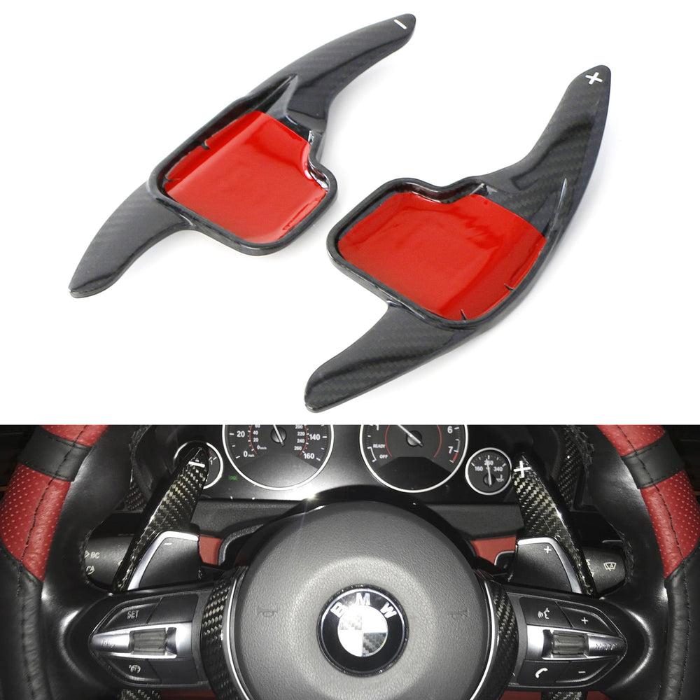 Real Carbon Fiber Steering Wheel Paddle Shift Extension For BMW 2 3 4 —  iJDMTOY.com