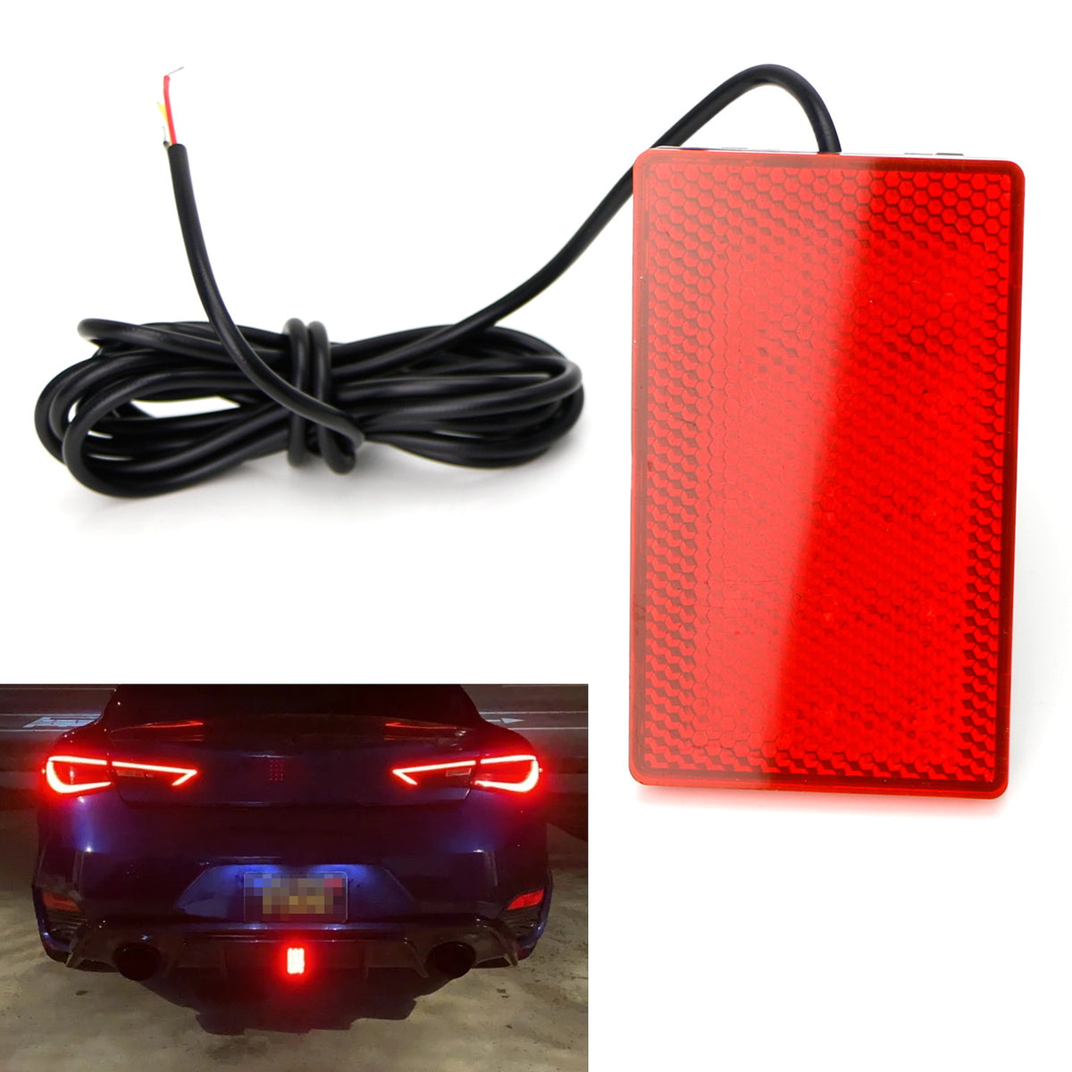 Led Rear Diffuser Lamp Universal Red Lens 15-LED Rear Bumper Diffuser Rear Fog Light Kit for ...