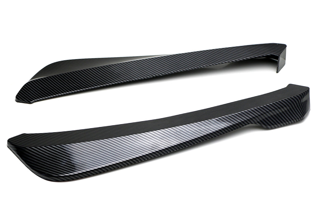Universal Rear Splitter Black Carbon Fiber Finish PP Universal Fit Rear Bumper Lip Splitter Di ...