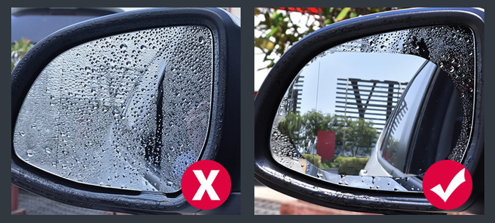 4-Pack HD PET Nano Anti-Fog Anti-Glare Car Rear View Mirror