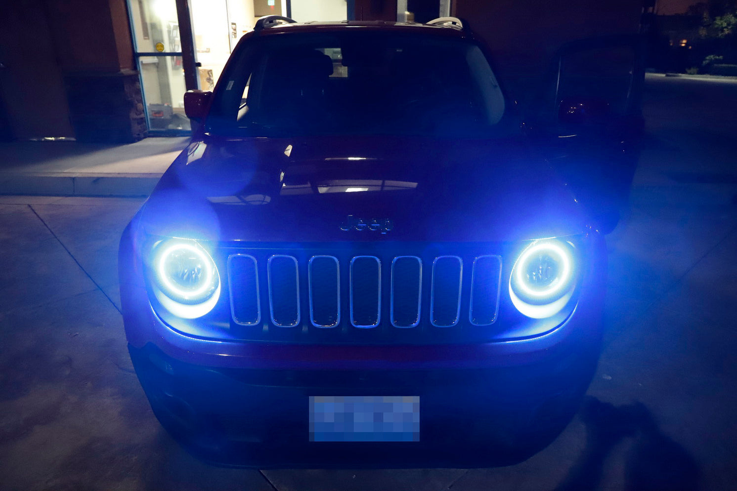 Bright White LED Halo Ring Kit For Jeep Liberty 2008-2013 – Front Bumper Headlight Accent Lights