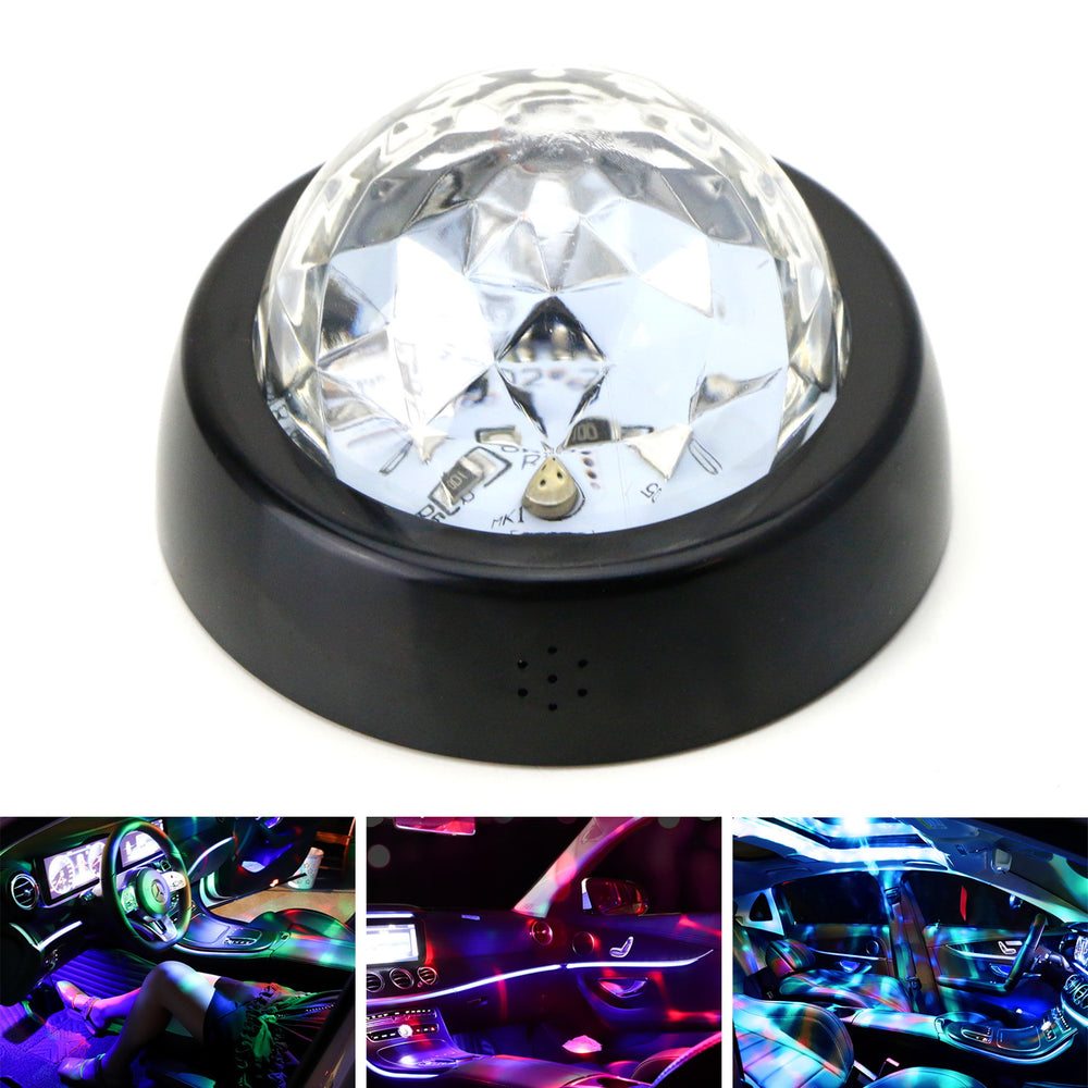 URAQT Mini Disco Lights,Sound Activated LED Car Atmosphere  Light Multi Colors Strobe Party Light Portable Rechargeable USB Car DJ  Lights for All Parties and Car Interior Decoration : Tools & Home
