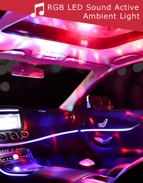LED Car Interior Courtesy Door Light USB Rechargeable Magnetic
