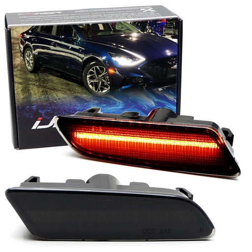 Smoke Lens Amber Full LED Strip Side Marker Light Kit For Hyundai 2020-23 Sonata