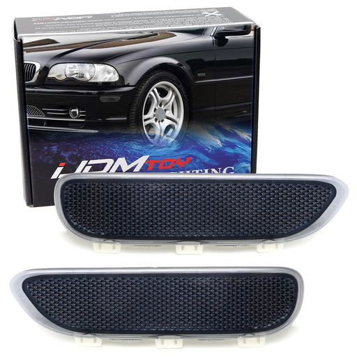 Smoked Lens Front Bumper Side Marker Reflectors For BMW E46 01-03 325CI 330CI 2D