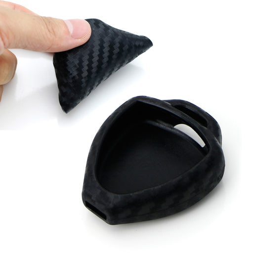 Carbon Fiber Soft Silicone Key Fob Cover For Toyota Scion Heart Shape Blade Key