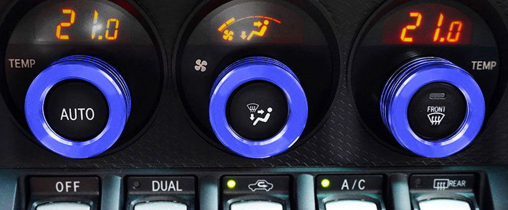 Blue AC Climate Control Switch Knob Ring Covers For Scion FR-S, Toyota 86, BRZ