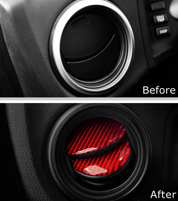 Red Carbon Fiber Overlay Decoration Trims For Subaru BRZ Scion FR-S Toyota 86