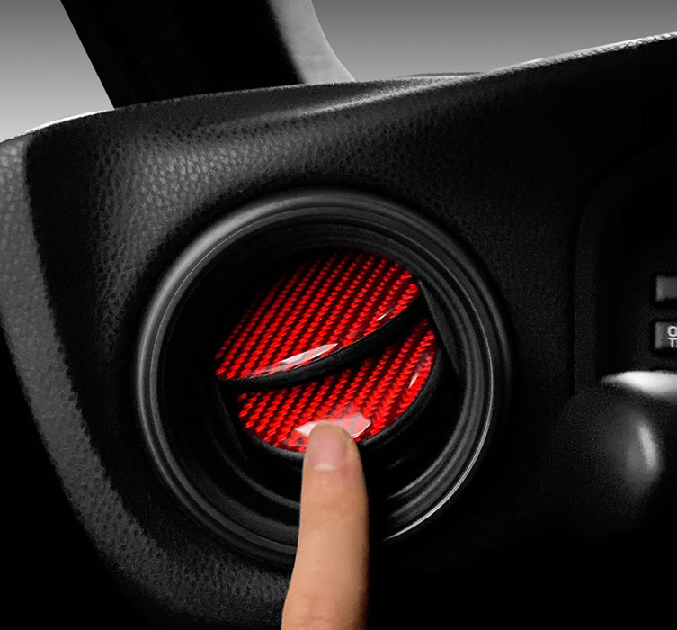 Red Carbon Fiber Overlay Decoration Trims For Subaru BRZ Scion FR-S Toyota 86