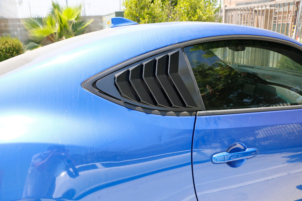 "Carbon Fiber" Rear Side Window Vent/Louvers For 2013-21 Scion FRS 86 Subaru BRZ