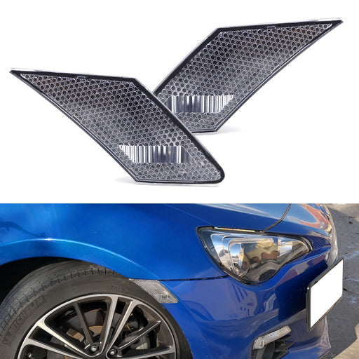 Clear Lens Front Side Marker Lamp Housings For Subaru BRZ Scion FR-S Toyota 86