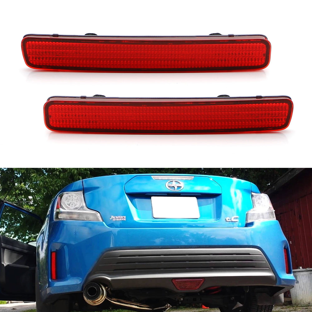 OE-Spec Red Rear Bumper Reflector Lens Assy For 12-17 Toyota Prius V ...