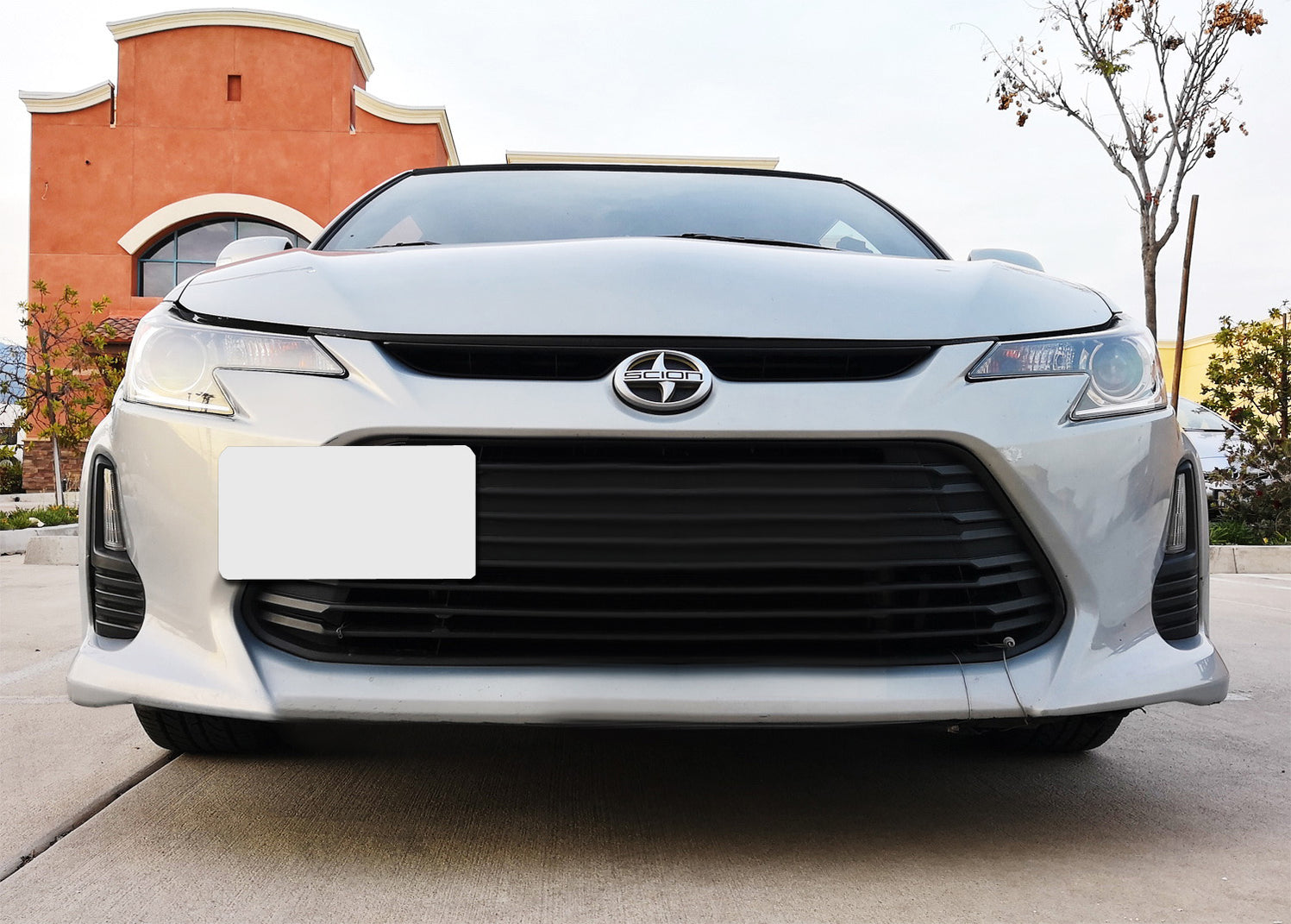 Front Bumper Tow Hook License Plate Relocator For 2012-2015 Scion IQ – Texture Black