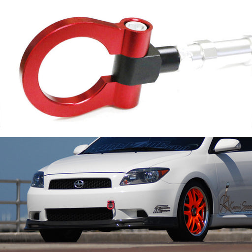 Sports Red Track Racing Style Aluminum Tow Hook Ring For 2005-2010 Scion tC