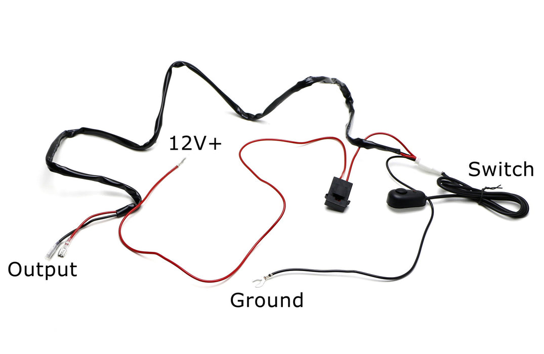 Long Simple Car Use Power-Up Wire Harness Kit With Inline On/Off Switch ...