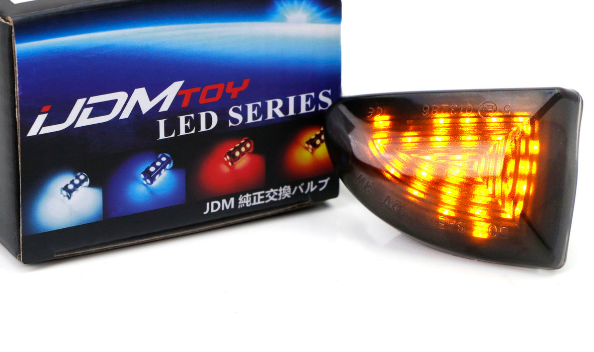 Smoke Lens Amber Full LED Side Marker Light Light Kit For 07-15 Smart Car Fortwo