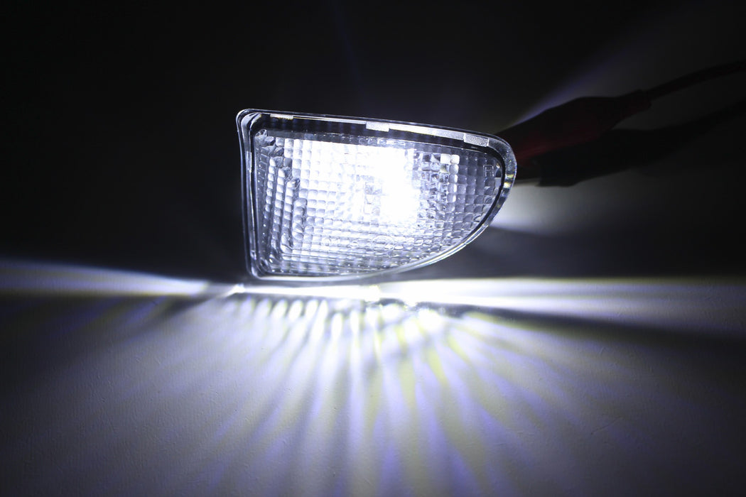 OEM-Spec Dark Clear Lens Side Marker Lamps w/ White LED Bulbs For 2007-15 Smart
