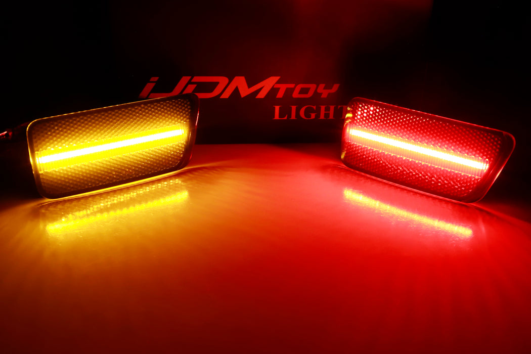 Led Smoke Rings 4pc Set Smoke Lens Amber/Red Full LED Side Markers For 2021-up Ford Br ...