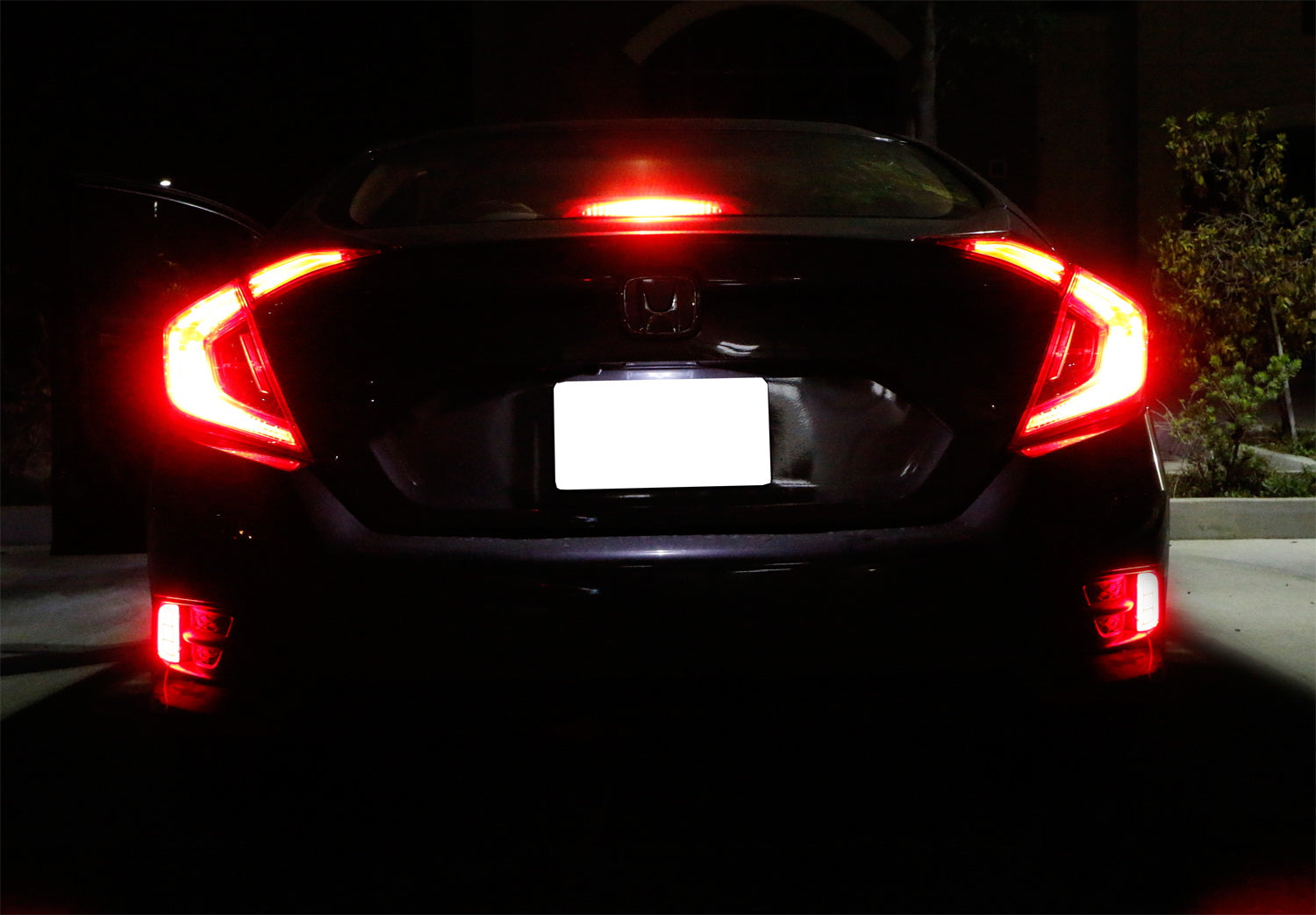 Red Strobe Flashing LED Brake Light Bulbs 7443 - 5 Flash Then Solid, Fits Honda Civic Accord, Super Bright 12 thumbnail image