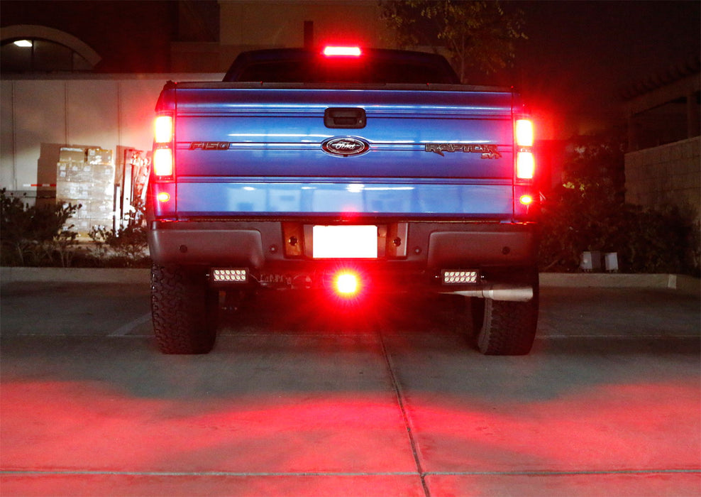 Smoked Lens 15-LED Tow Hitch Receiver Strobe Brake Light For Truck SUV 2" Hole