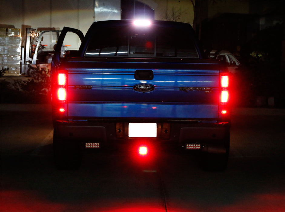 Smoked Lens 15-LED Tow Hitch Receiver Strobe Brake Light For Truck SUV 2" Hole