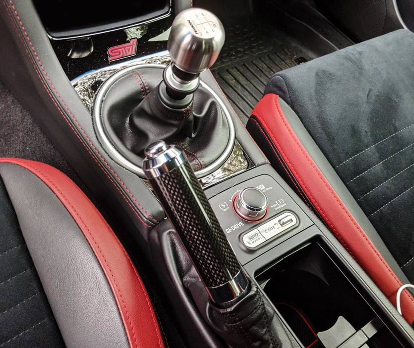 Black Real Carbon Fiber Handbrake Handle Grip For Subaru BRZ, WRX/STI, Scion FRS