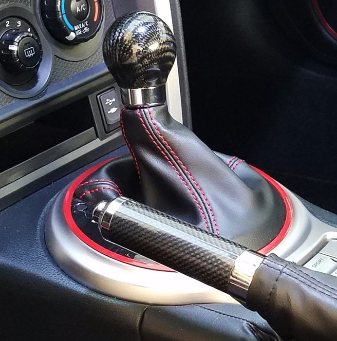 Black Real Carbon Fiber Handbrake Handle Grip For Subaru BRZ, WRX/STI, Scion FRS