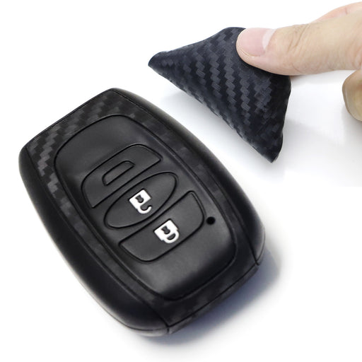 "Carbon Fiber" Soft Silicone Key Fob For Subaru BRZ Legacy Outback XV Crosstrek