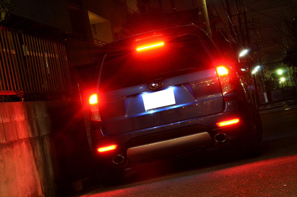 Red Lens 72-SMD LED Bumper Reflector Marker Lights For 2009-2018 Subaru Forester