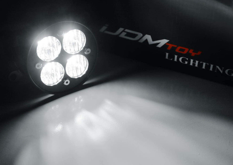 Clear Lens LED Wide Angle SAE Flood Beam FogLight Kit For 17-19 Subaru Impreza