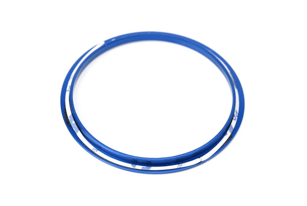 Blue Aluminum AC Climate Control Outer Ring Covers For Subaru Impreza WRX/STi