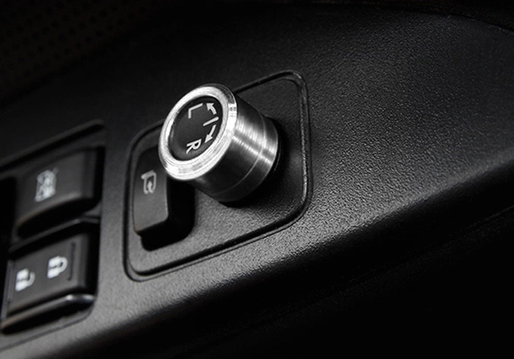 Silver Aluminum SideMirror Adjustment Button Knob Cover For Subaru WRX STI, etc
