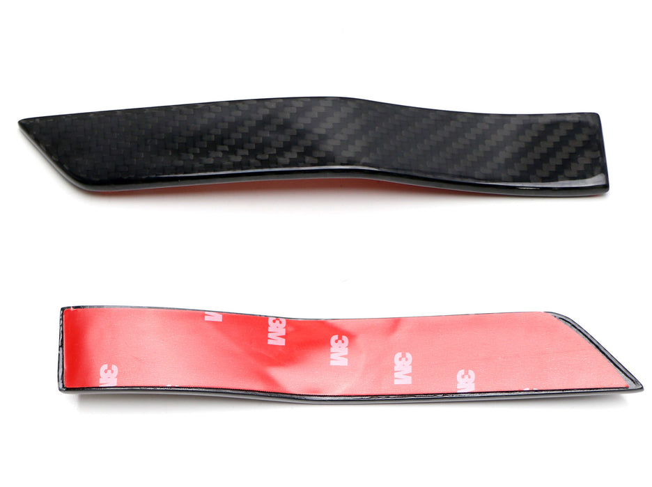 Black Carbon Fiber Fender Side Marker Plate Ornaments For 2015-21 Subaru WRX/STI